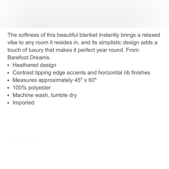 Barefoot Dreams CozyChic Heathered Stripe Throw - Graphite/Stone - 45” x 60” - Picture 8 of 8